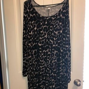 Women's plus size leopard dress 3X
